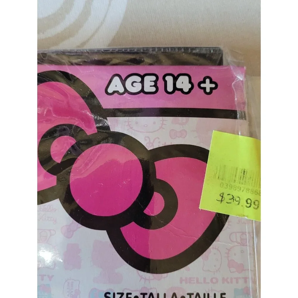 Hello‎ Kitty Costume Girls Sz Tall Jr. 7-9 Dress with Kitty Ear And Glasses